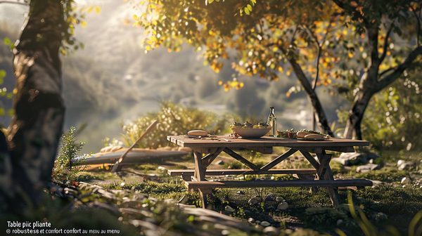 Table picnic pliante : robustesse et confort au menu